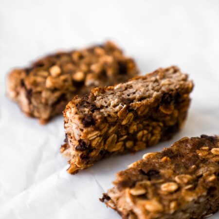 Barres tendres déjeuner protéinées aux bananes