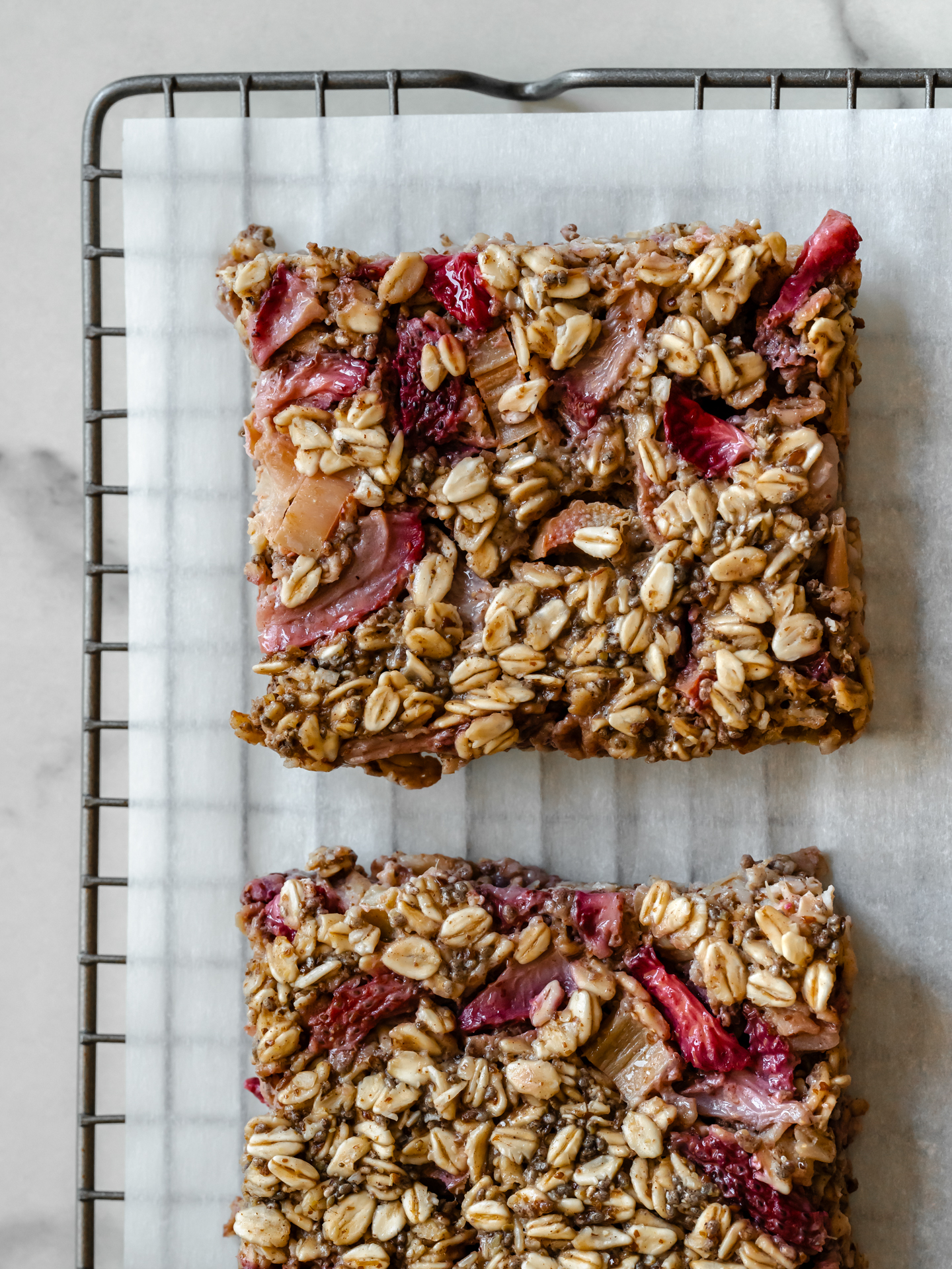 Barres déjeuner à l&amp;#39;avoine, fraise et rhubarbe - Avoine Cuisine