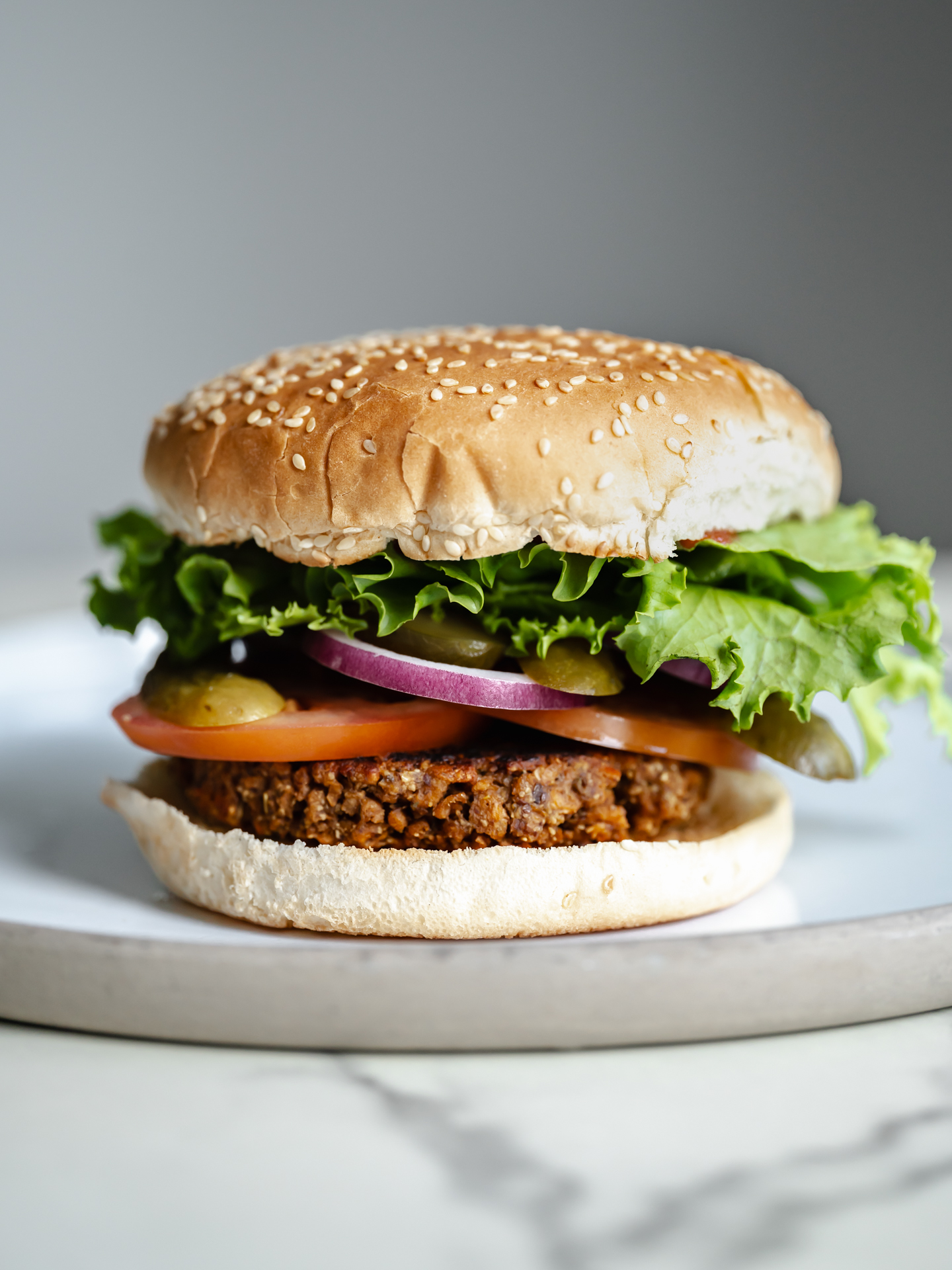 Burger végé parfait avec boulette de pvt